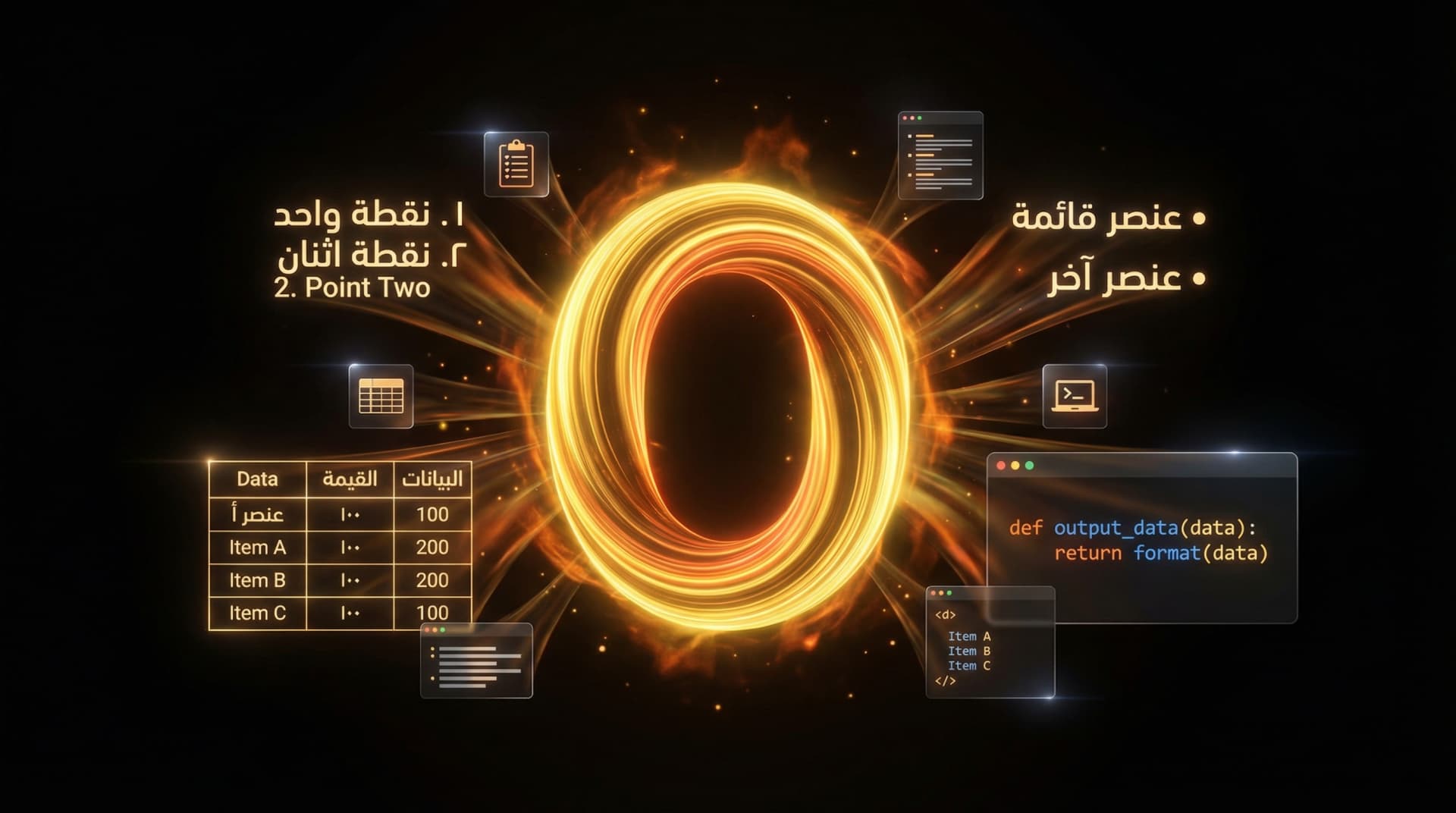 O - المخرجات (Output)